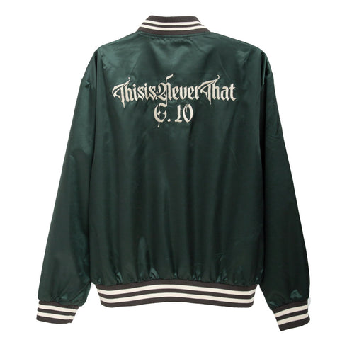 Thisisneverthat Satin Jacket Olive TN241WOWLS03 Degli Uberti